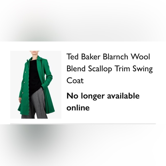 Rare limited edition Ted Baker London Blarnch wool blend swing coat - Picture 2 of 11